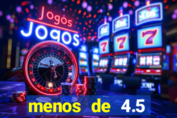 menos de 4.5 escanteios o que significa
